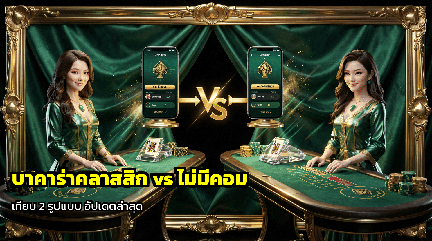 บาคาร่าคลาสสิก vs ไม่มีคอม