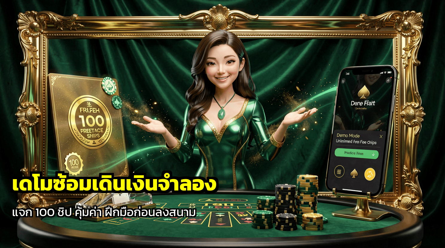 เดโมซ้อมเดินเงินจำลอง