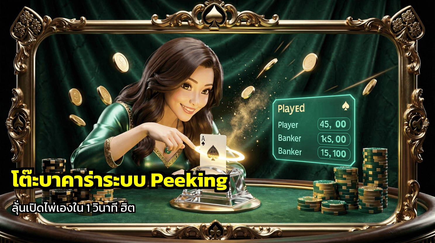 โต๊ะบาคาร่าระบบ Peeking